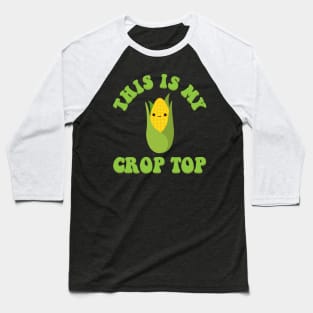 This Is My Crop Top Funny Farming Kawaii Groovy Retro Baseball T-Shirt